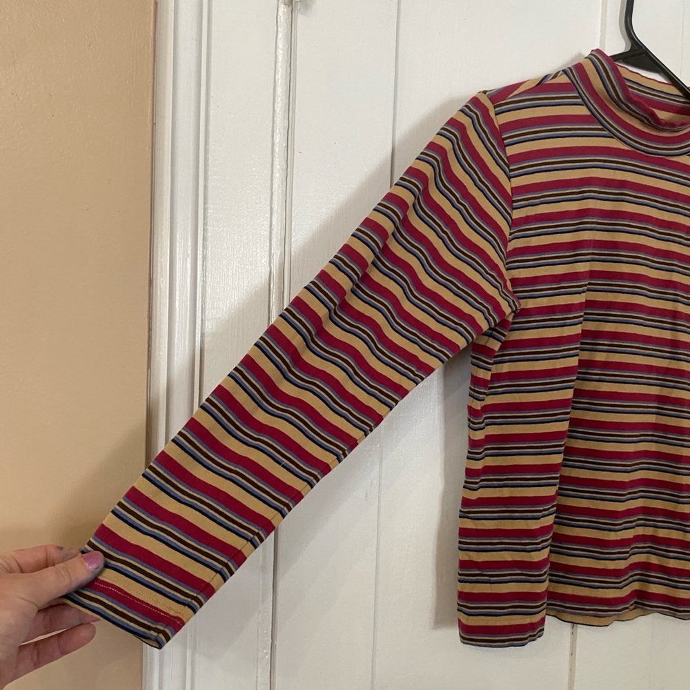Vintage Lizsport Long Sleeve Stripped Top - Picture 2 of 5